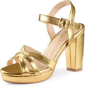 MERUMOTE Women's Open Toe Chunky Platform Sandals - 9.5cm Heel