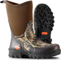 Men's Mid Calf Rubber Work Boots Waterproof Rain Boots - Insulated