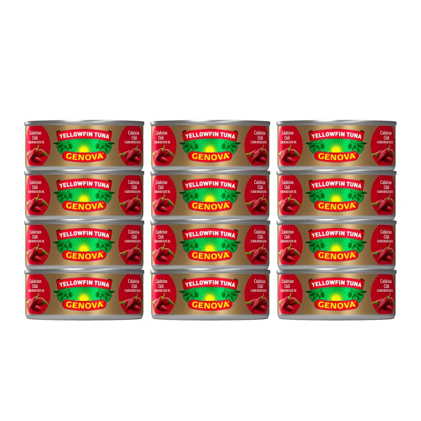 Premium Yellowfin Tuna in Calabrian Chili Olive Oil - 12-Pack