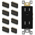 ENERLITES 40 Pack Black Decorator Receptacle for Modern Homes