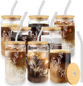 Layhit 8 Pcs Bridesmaid Gifts Can Shaped Drinking Glasses with Lids