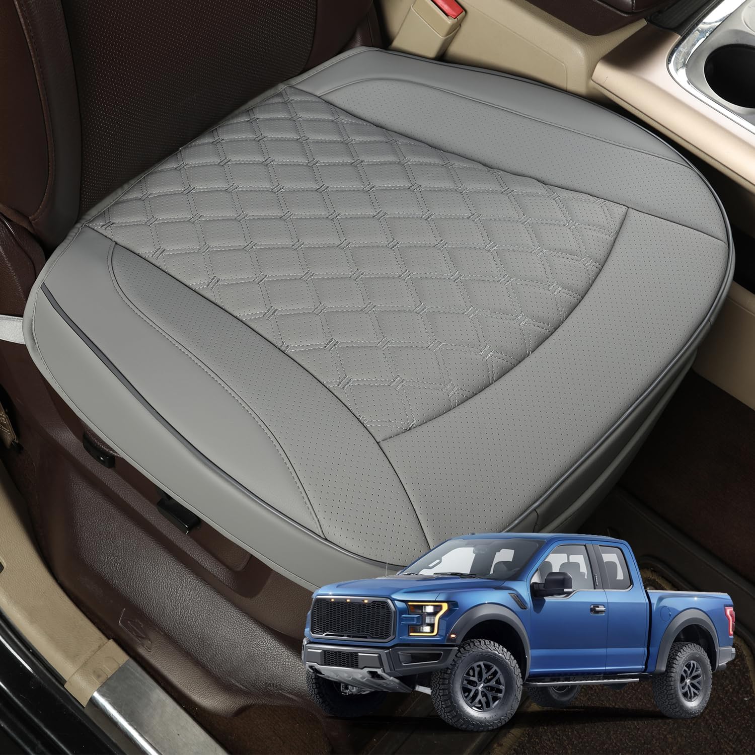 GIANT PANDA Bottom Seat Cover for Trucks and SUVs - Grey