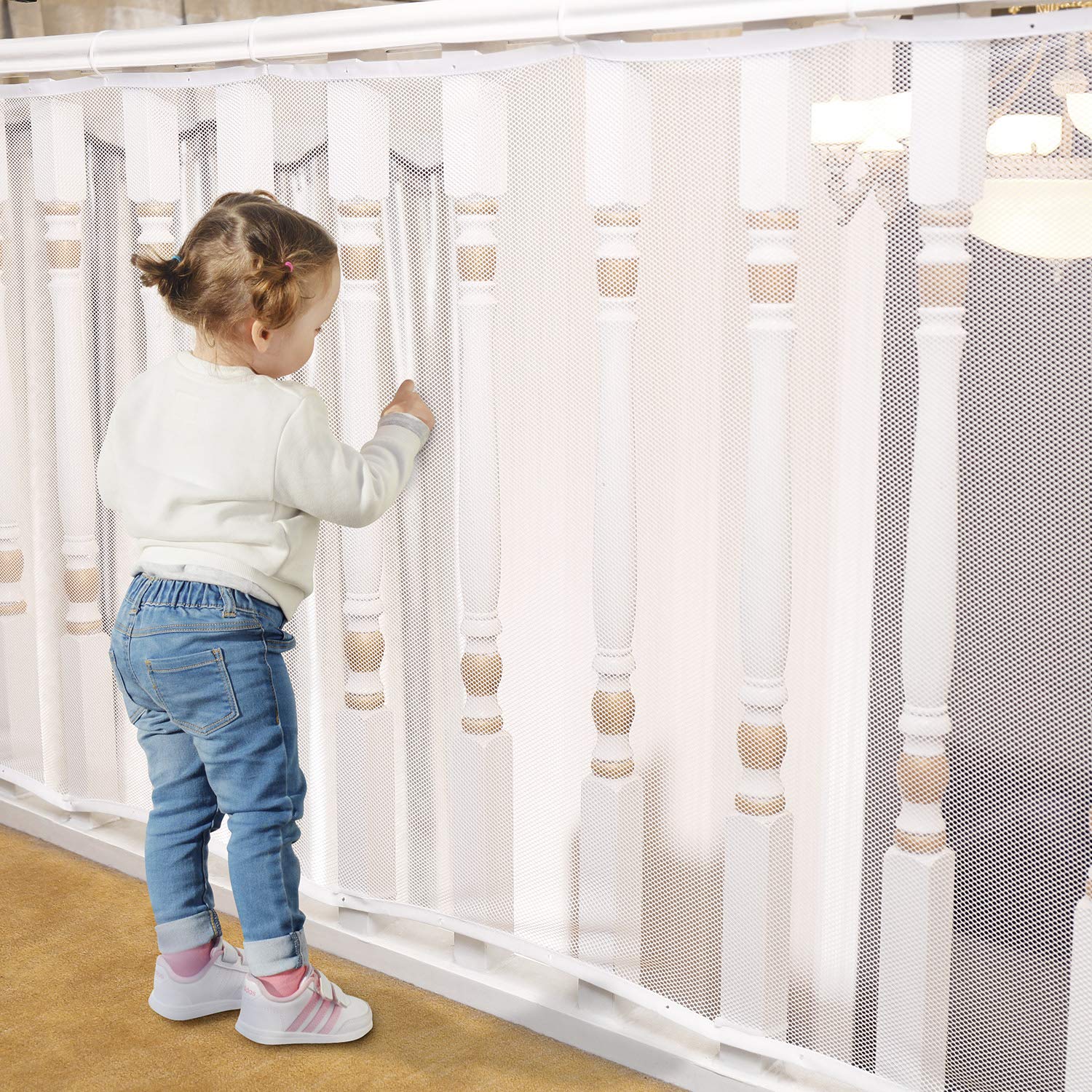 Child Safety Net - 15ft x 3ft Banister Guard - White