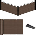 Balcony Privacy Screen Brown 2ft 6inx14ft - Durable UV Protection