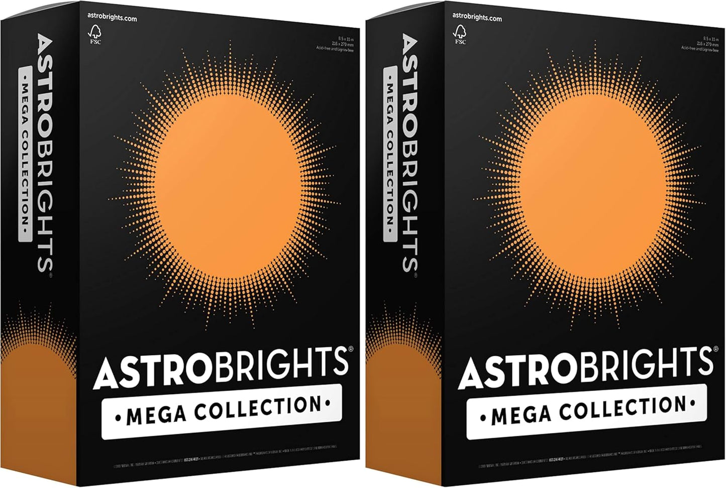 Astrobrights Mega Collection Bright Orange Paper, 625 Sheets