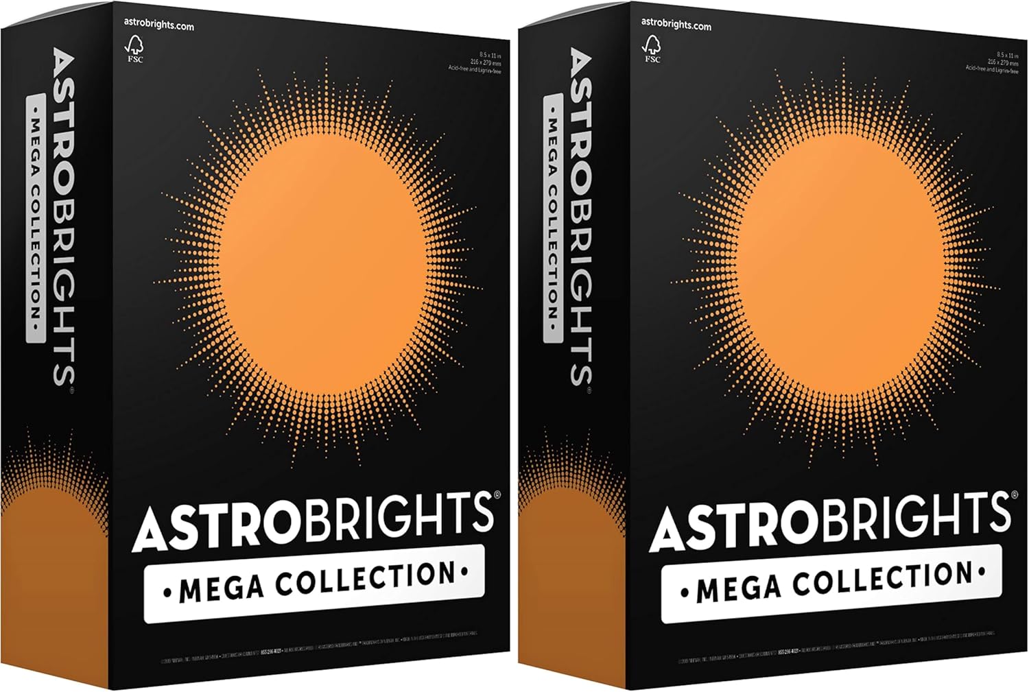 Astrobrights Mega Collection Bright Orange Paper, 625 Sheets