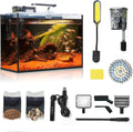 Small Aquarium Set Glass 2.6 Gallon Fish Tank Starter Kit