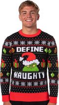 Dr. Seuss GRINCH Men's Naughty Christmas Sweater