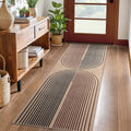 Rainbow Easy Jute Rug Washable Runner 2x6 - Non-Slip Thin Runner