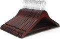 JS HANGER Wooden Coat Hangers - Premium 20 Pack for Your Closet