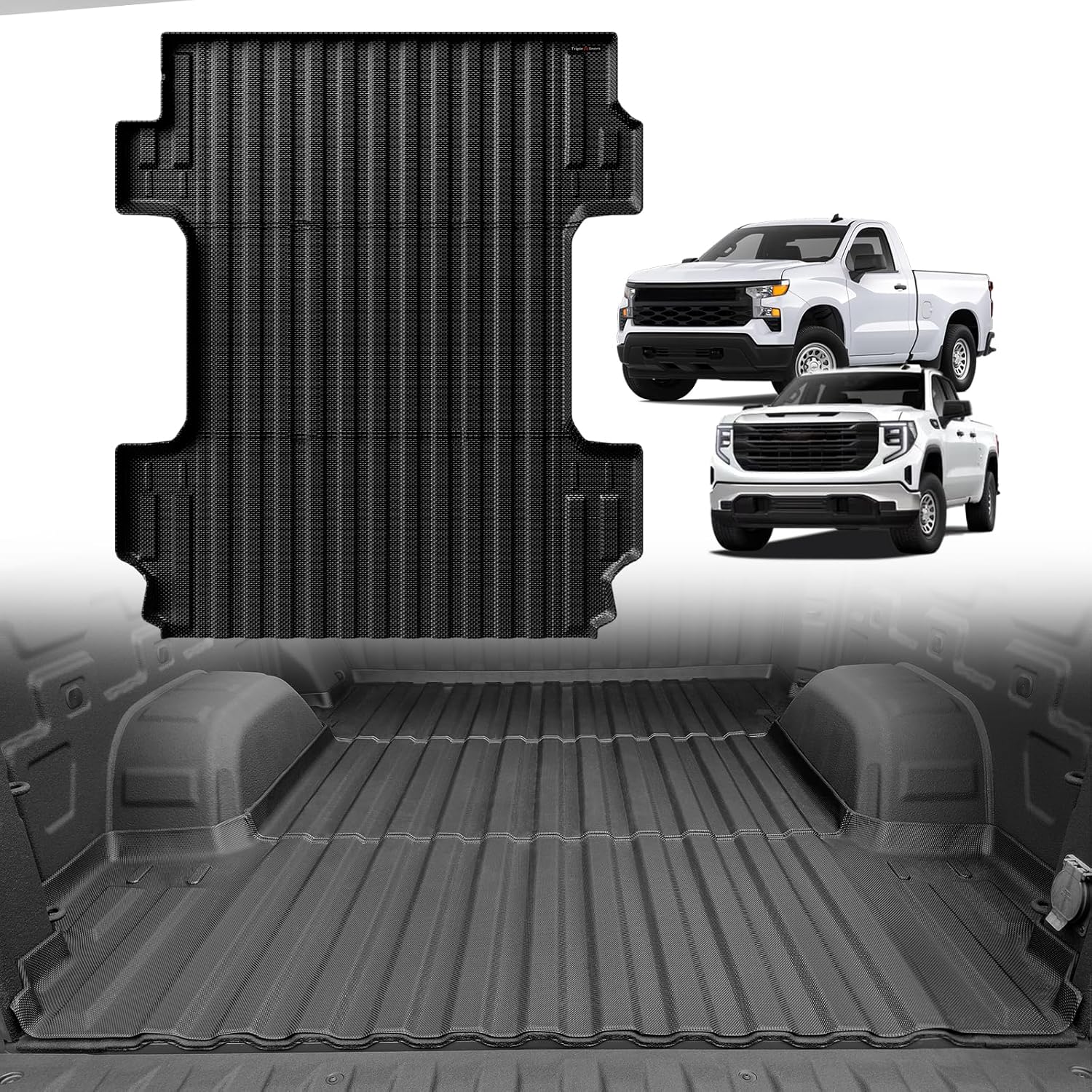 TripleAliners Truck Bed Mat for 2019-2025 Chevy Silverado 1500