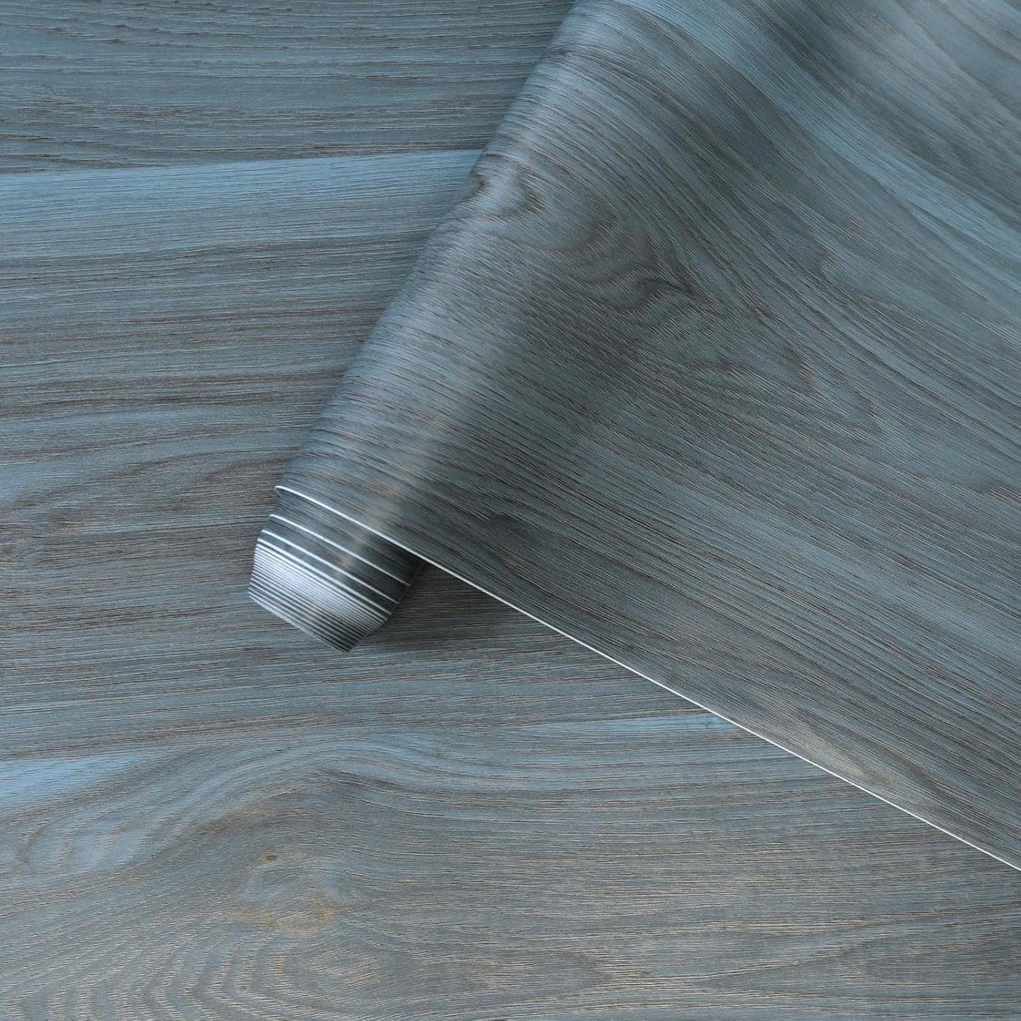 BOMENG Blue Wood Grain Contact Paper for Easy Home Makeover
