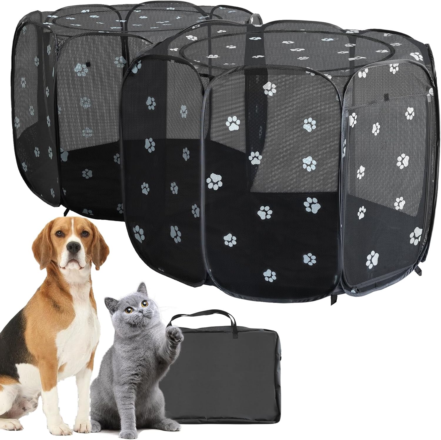 Portable 2-in-1 Pet Playpen - Indoor & Outdoor Fun!