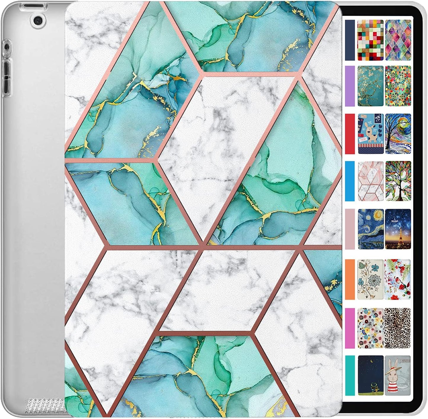 DuraSafe iPad 9.7 inch Case - Marble Green for Old Models