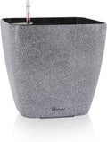 Dexceder 18x17 Self Watering Planter with Wheels - Stone Matte