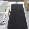 Bathroom Rug Runner 24x60 in Dark Grey - Soft Thick Microfiber