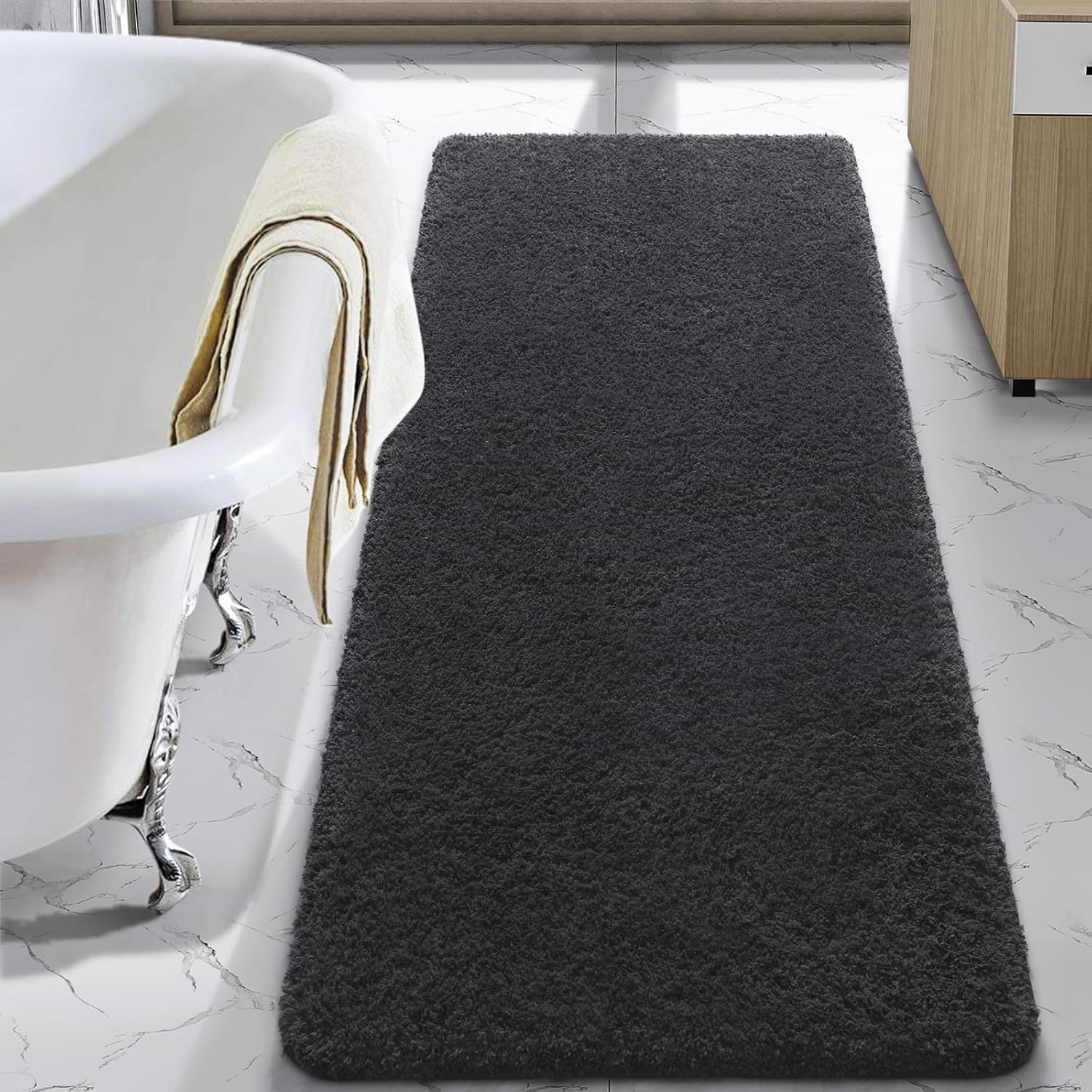 LOCHAS Bathroom Rug Runner 24x60 Inch - Soft Microfiber Mat