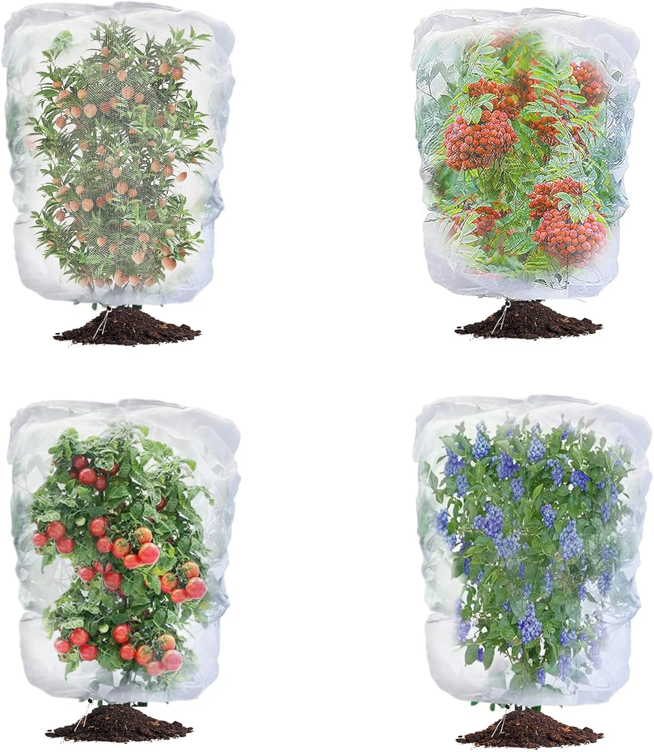Garden Mesh Netting with Drawstring for Plant Protection