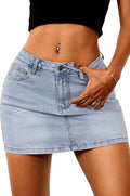ELLEVEN Stretchy Mini Jean Skirt for Women - Stylish Denim