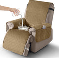 Timeles Velvet Recliner Chair Cover for Pets & Dogs, Khaki
