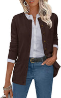 ANRABESS Women's Cardigan Crewneck Button Down - Soft Fall Layer