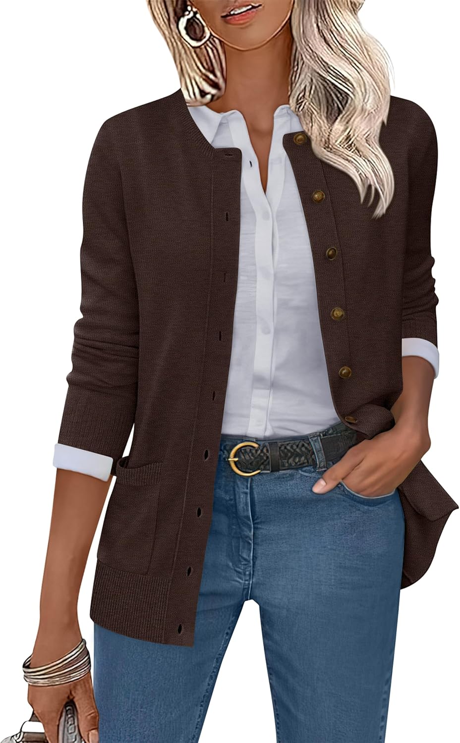 ANRABESS Women's Cardigans: Stylish Fall Knit Sweater for All