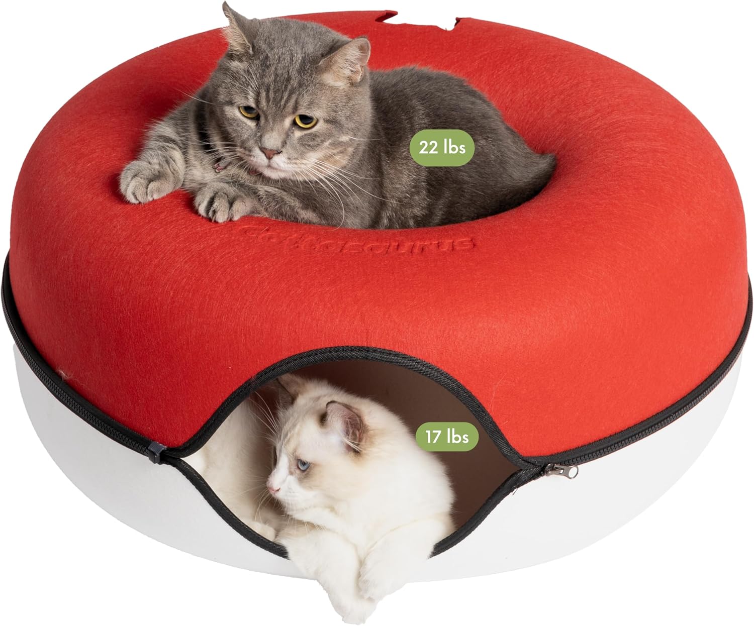 CATTASAURUS Peekaboo Cat Cave for Large Cats and Small Dogs