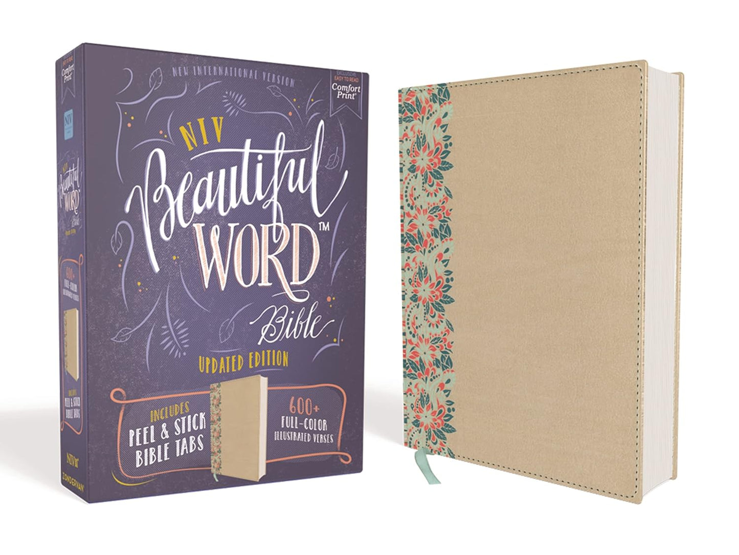 NIV Beautiful Word Bible with Peel/Stick Tabs and Comfort Print