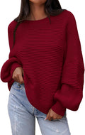 PRETTYGARDEN Lantern Sleeve Oversized Sweater - Cozy Fall Staple is