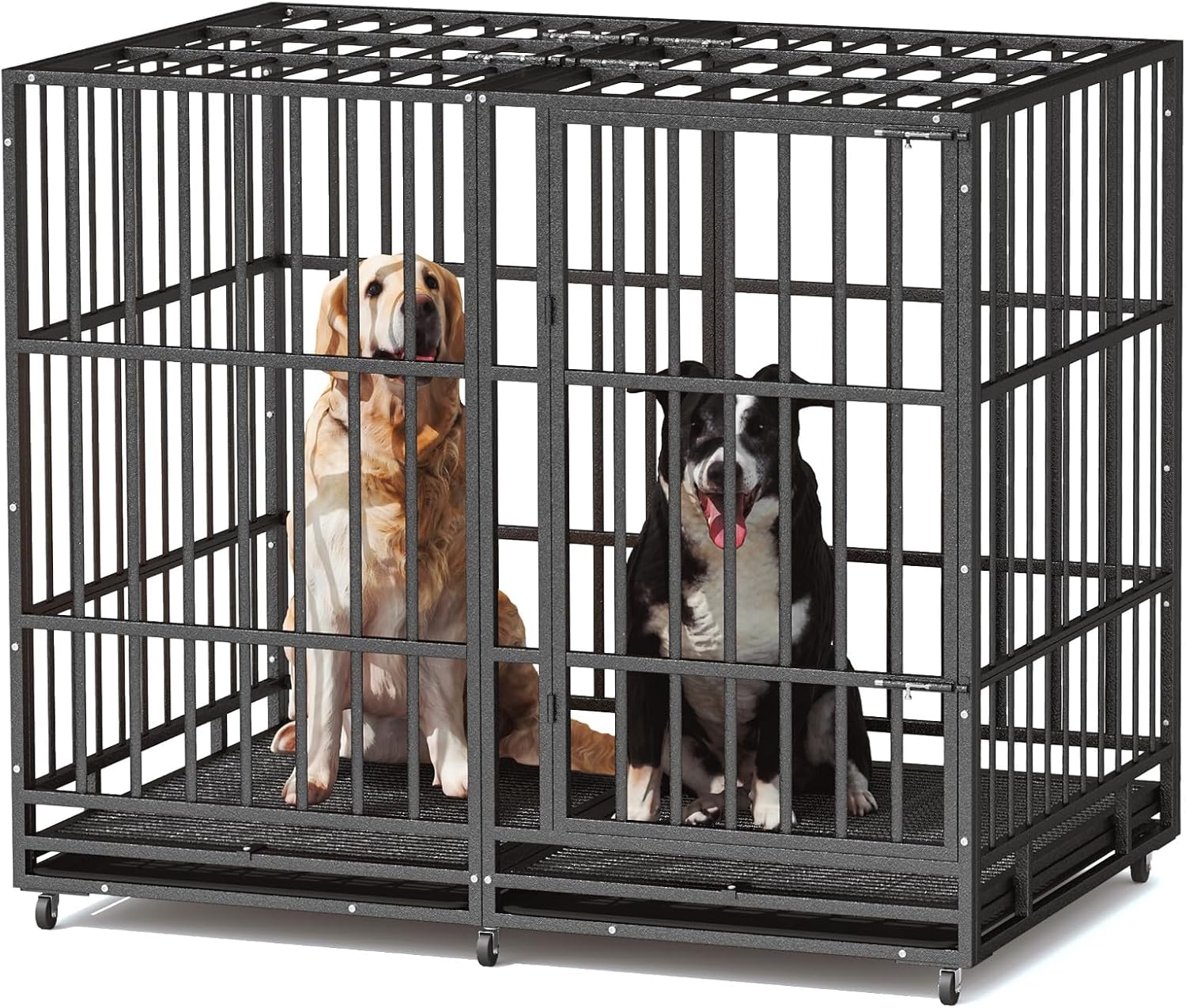 Indestructible 54 in Heavy Duty Dog Crate for Large Dogs