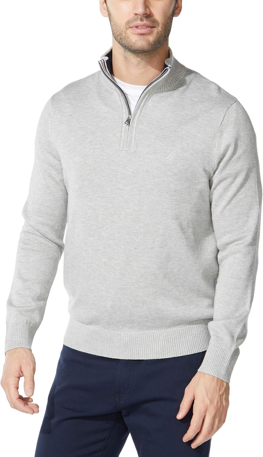 Nautica Men's Cozy Quarter-Zip Sweater