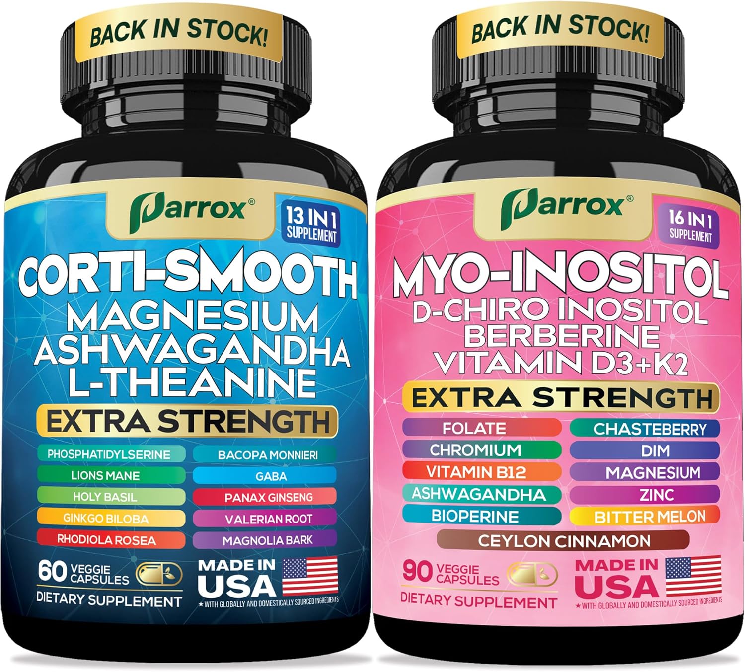 Cortisol & Myo-Inositol Supplement Bundle for Balanced Wellness