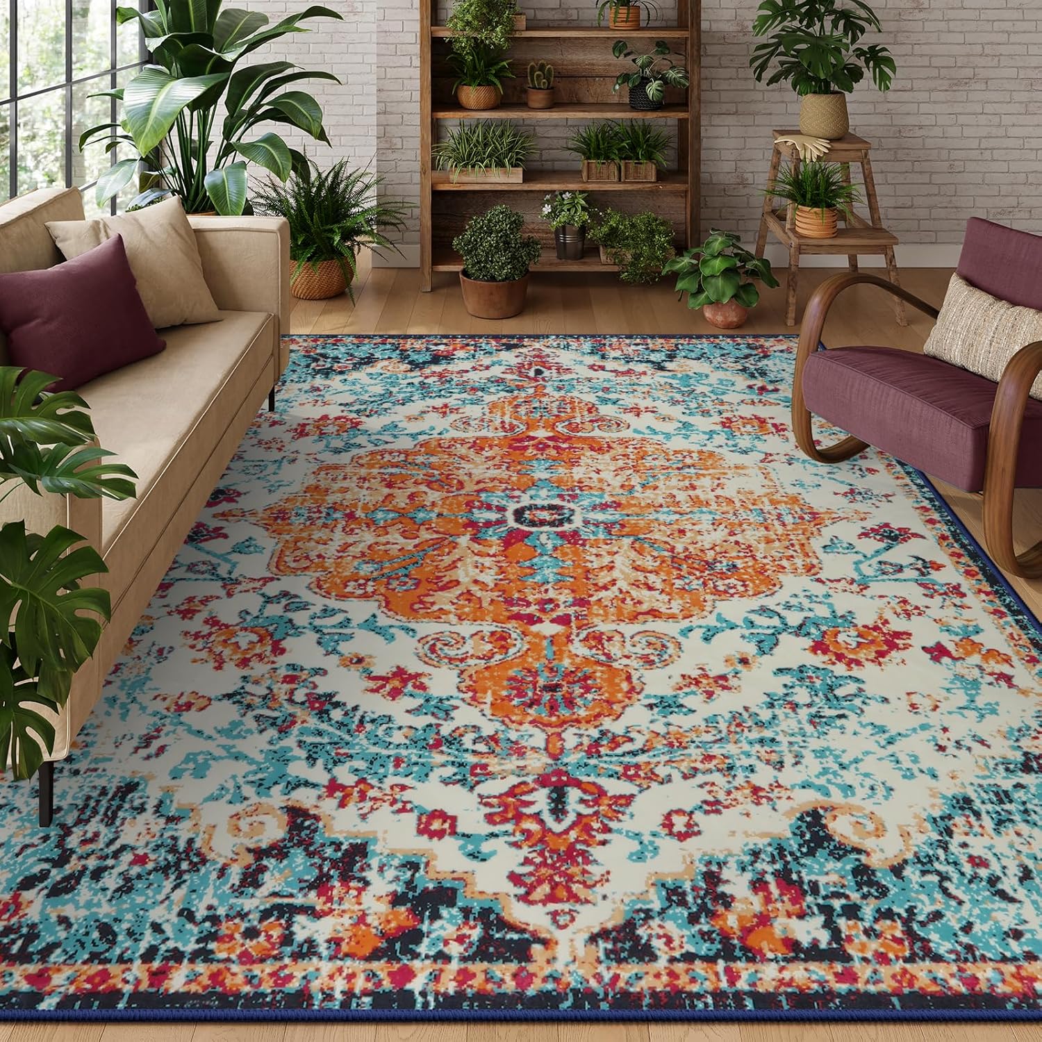 Lahome Area Rugs 9x12 for Living Room - Soft Non-Slip Carpet