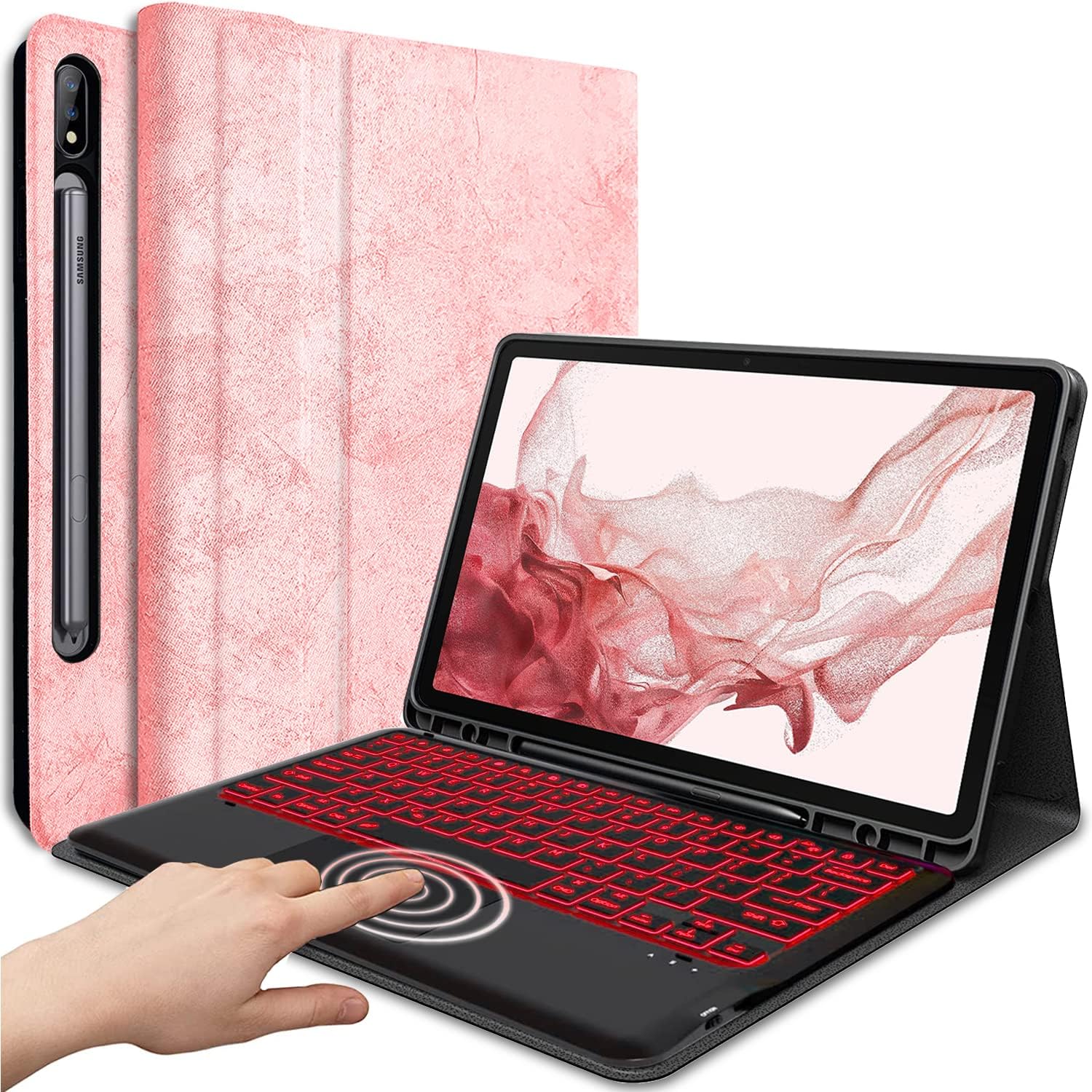 Touchpad Keyboard Case for Samsung Galaxy Tab S8 Plus 12.4