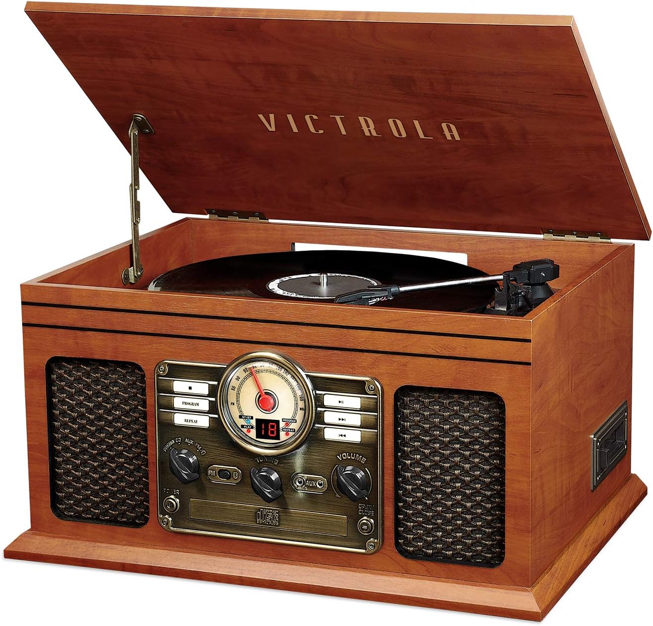Victrola Ashford 3-Speed Bluetooth Record Player with CD & Cassette