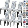 SPRINGRICO Chair Covers for Dining Room 6 Pack - Stretch Slipcovers