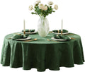 Newbridge Barcelona Damask 90 in Round Tablecloth, Hunter Green - No