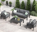 LayinSun Outdoor Aluminum Patio Sectional Set - Durable Comfort