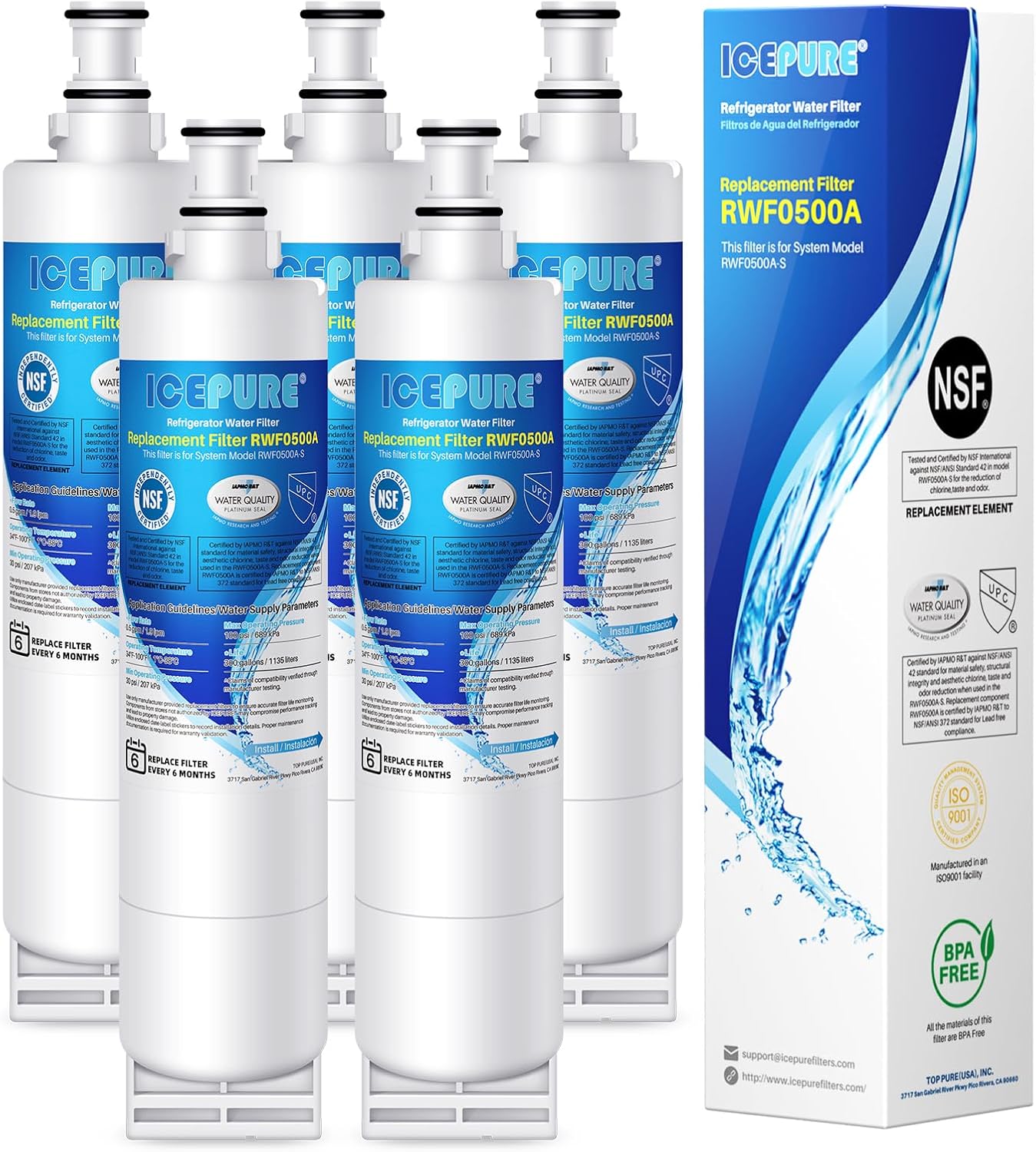 ICEPURE 4396508 Water Filter Replacement for Whirlpool Models