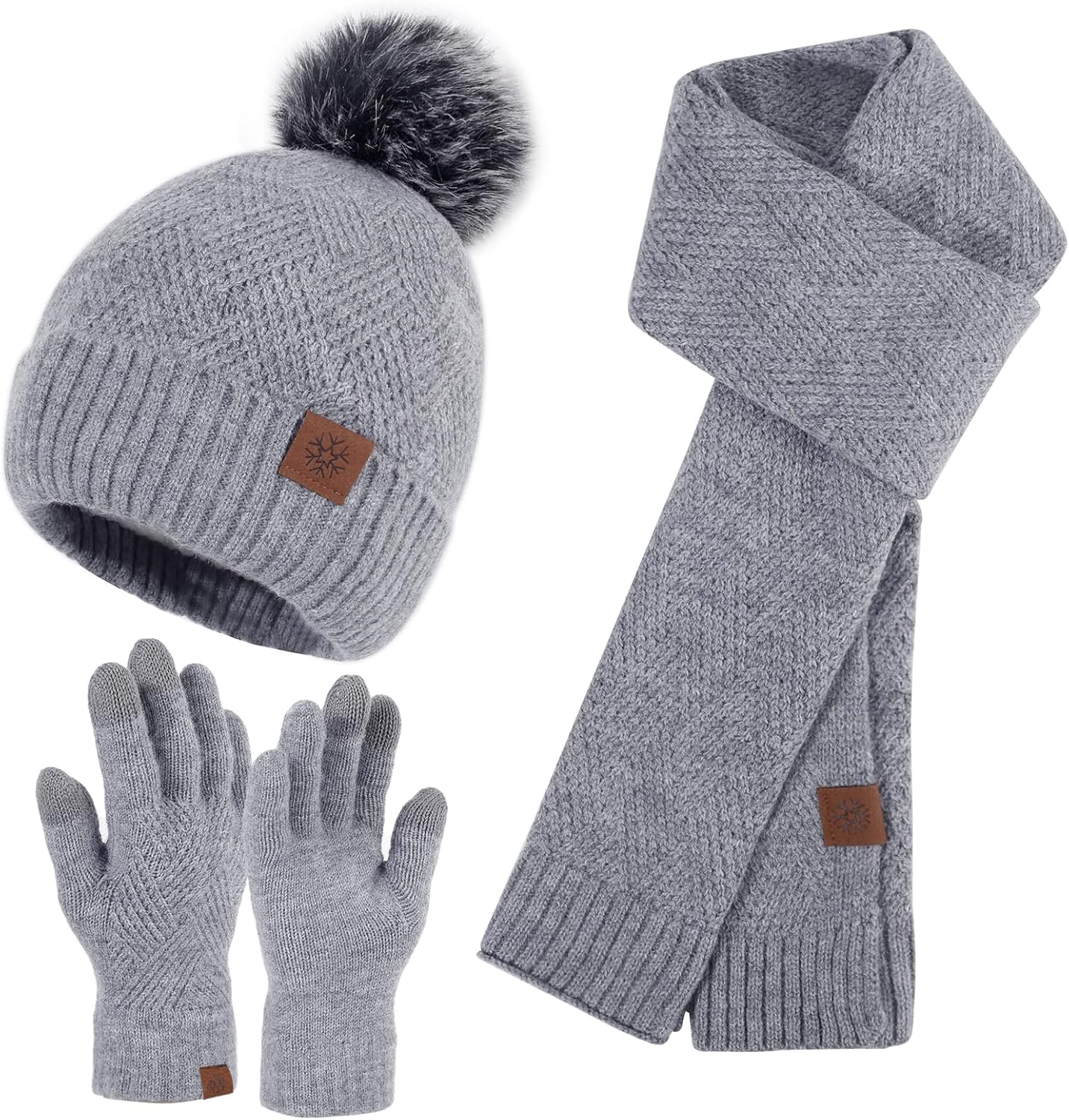 Qlauca Winter Set: Soft & Warm Touchscreen Gloves