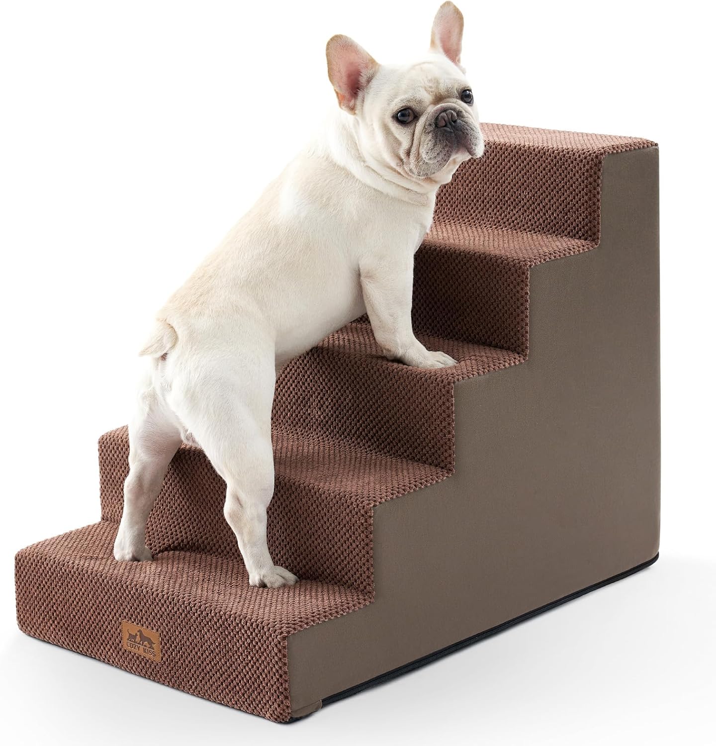 Dog Stairs for Small Dogs - 5 Tier Wider Pet Steps for High Beds