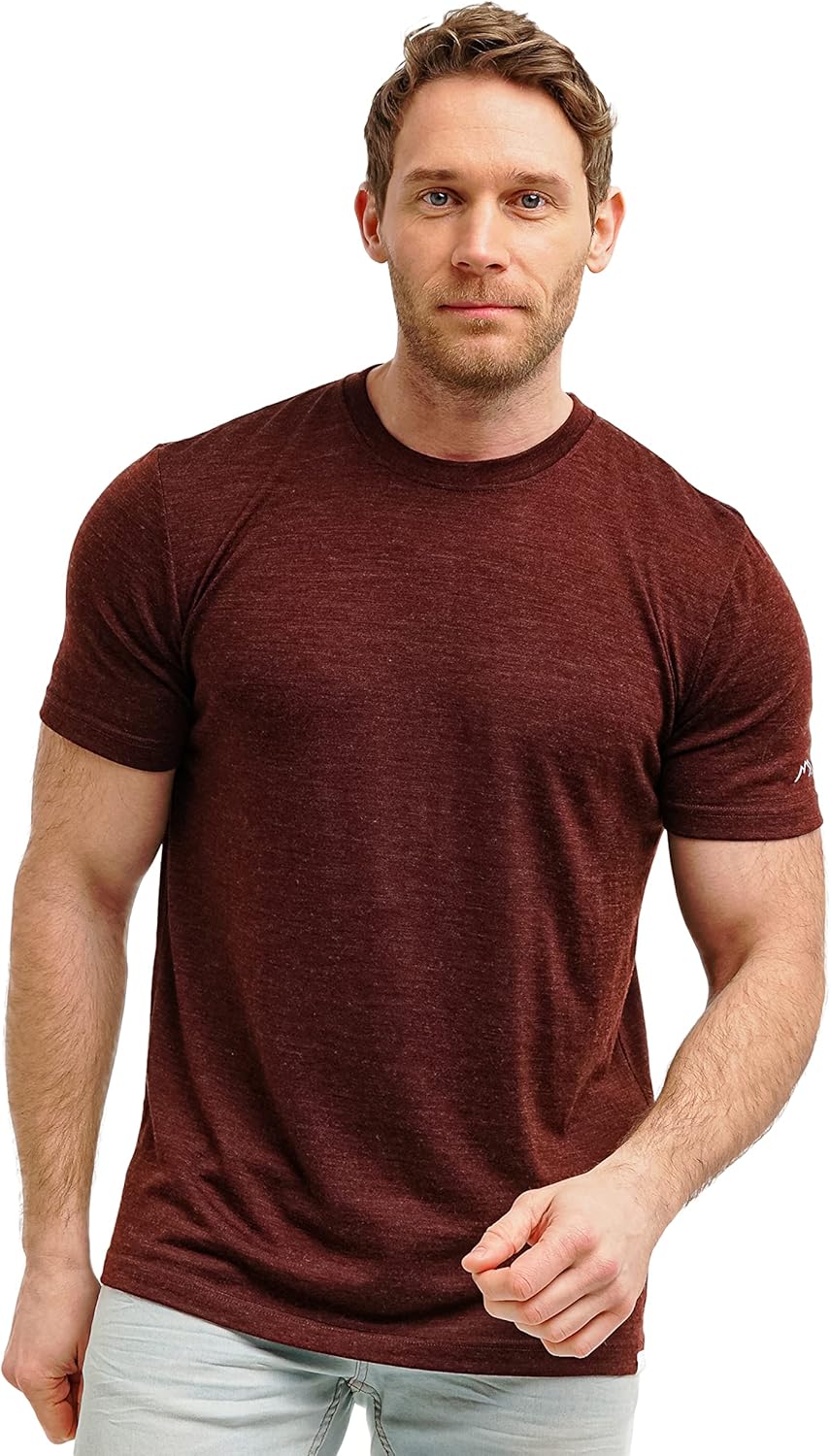 Merino Wool T-Shirt for Men - Lightweight Base Layer Comfort