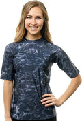 Aqua Design Womens Rash Guard UPF 50+ Short Sleeve - SunGuard Comfort