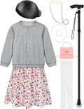 Old Lady Costume for Kids with Wig and Cane - 100th Day Dress Up