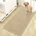 Dog Door Mat 47x24 Beige - Chenille Mud Mat for Muddy Paws