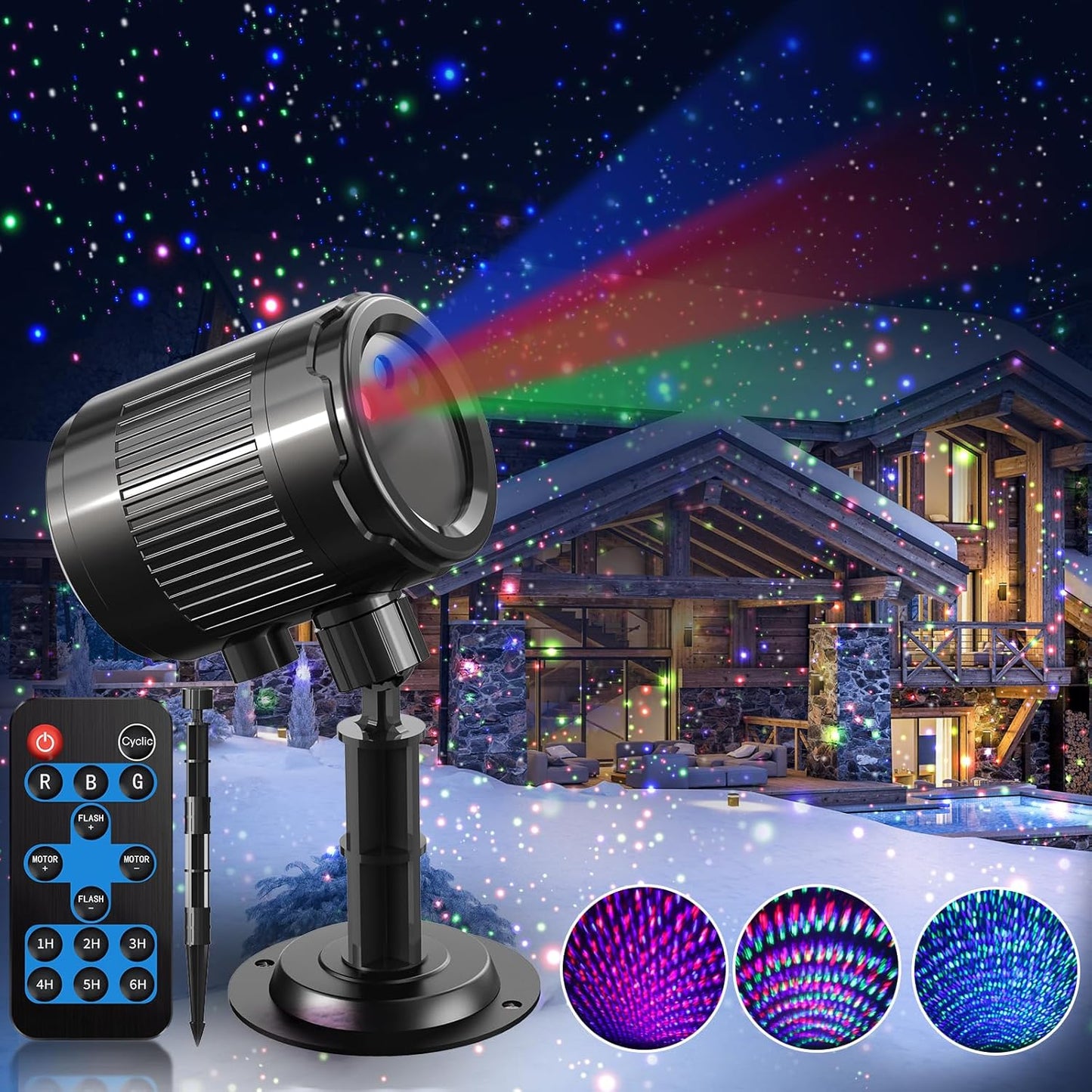 RGB Firefly Laser Light Show: Outdoor Holiday Magic