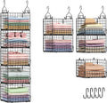 5-Tier Hanging Closet Organizer Shelves with Wire Baskets - Space
