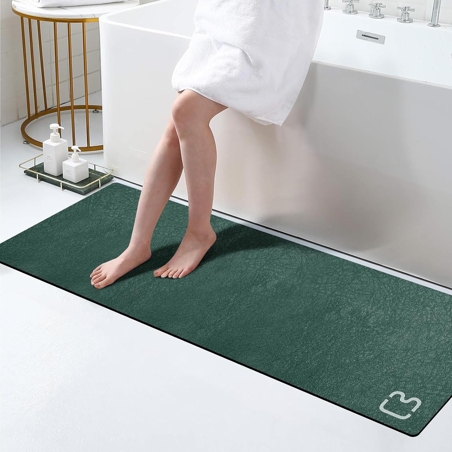 Bathroom Runner Mat Rug Non Slip Quick Dry Thin Bath Mat