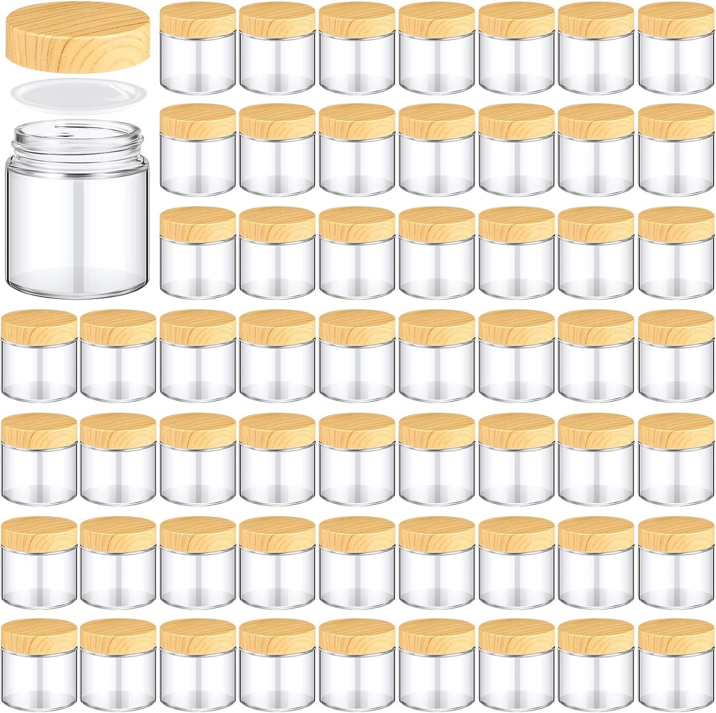 96 Pcs 4oz Glass Jars with Lids for Cosmetics and Travel