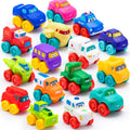 JOYIN Rubber Cartoon Cars Set for Kids